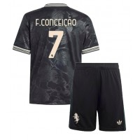 Juventus Francisco Conceicao #7 Tretí Detský futbalový dres 2025-26 Krátky Rukáv (+ trenírky)